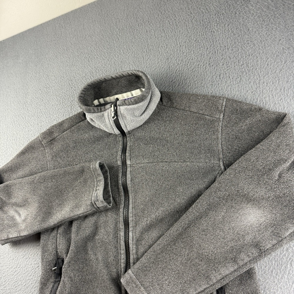 Patagonia Jacket Women's S Gray Synchilla Sweater Hiking USA Vintage FA01 2001